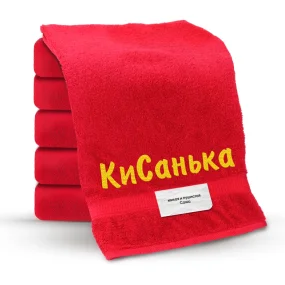 Handtuch - KiSanka, Farbe rot, Baumwolle 100 %